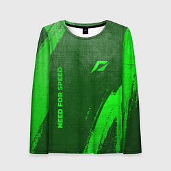 Лонгслив женский Need for Speed - green gradient вертикально, цвет: 3D-принт