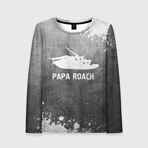 Женский лонгслив Papa Roach - grey gradient / 3D-принт – фото 1