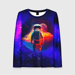 Лонгслив женский Огненный путь космонавта, цвет: 3D-принт