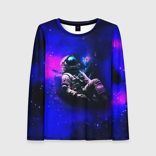 Женский лонгслив Астронавт в пучине / 3D-принт – фото 1