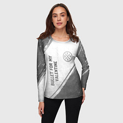Лонгслив женский Bullet For My Valentine - white gradient вертикаль, цвет: 3D-принт — фото 2