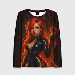 Лонгслив женский Пламенная Мавуика - Genshin Impact, цвет: 3D-принт