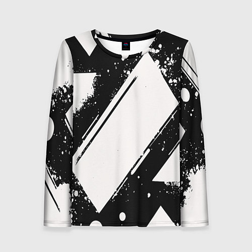 Женский лонгслив Color black white / 3D-принт – фото 1