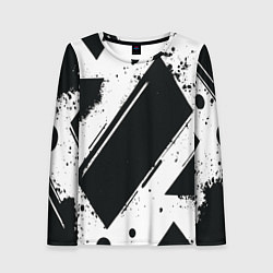 Женский лонгслив Color black white