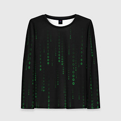 Женский лонгслив Color black green