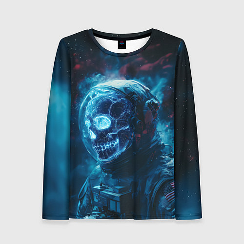 Женский лонгслив Скелет американского космонавта / 3D-принт – фото 1