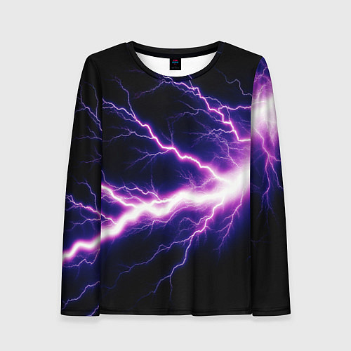 Женский лонгслив Lightning purple / 3D-принт – фото 1