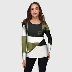 Лонгслив женский Merсedes Benz логотип, цвет: 3D-принт — фото 2