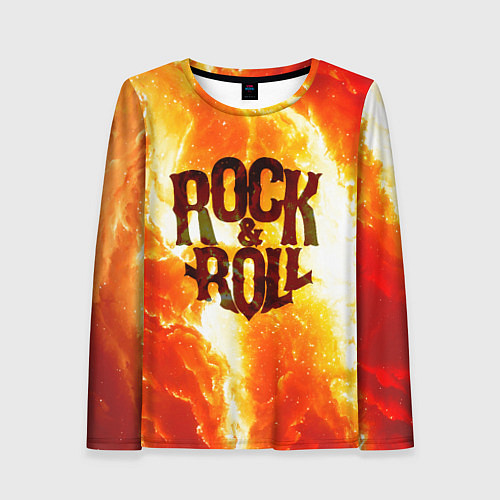 Женский лонгслив Рок н ролл / 3D-принт – фото 1
