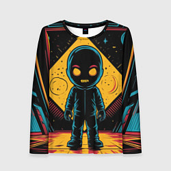 Лонгслив женский Недовольный инопланетянин, цвет: 3D-принт