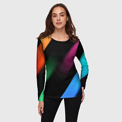 Лонгслив женский Multicoloured, цвет: 3D-принт — фото 2