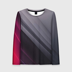 Лонгслив женский Color black grey, цвет: 3D-принт