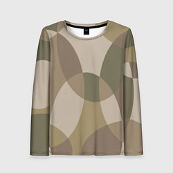 Лонгслив женский Цветной графический паттерн мозаика, цвет: 3D-принт