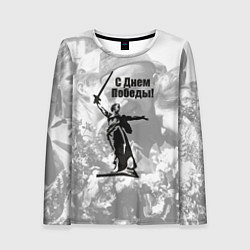 Лонгслив женский Победа 80 лет родина мать, цвет: 3D-принт