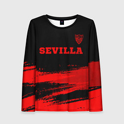 Женский лонгслив Sevilla - red gradient посередине