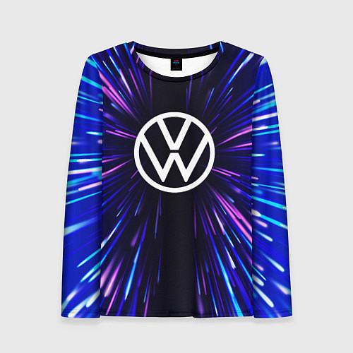 Женский лонгслив Volkswagen neon energy / 3D-принт – фото 1
