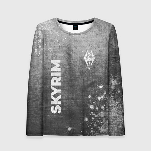 Женский лонгслив Skyrim - grey gradient вертикально / 3D-принт – фото 1