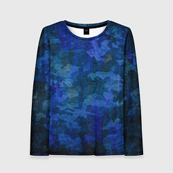 Женский лонгслив Абстракция - blue uniform camouflage