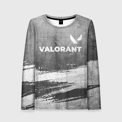 Лонгслив женский Valorant - grey gradient посередине, цвет: 3D-принт