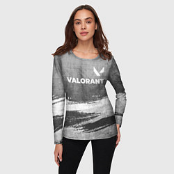 Лонгслив женский Valorant - grey gradient посередине, цвет: 3D-принт — фото 2