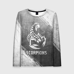 Лонгслив женский Scorpions - grey gradient, цвет: 3D-принт