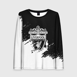 Лонгслив женский Liverpool краски белые, цвет: 3D-принт