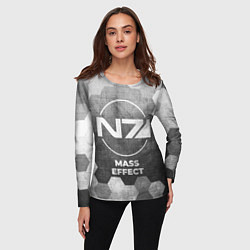Лонгслив женский Mass Effect - grey gradient, цвет: 3D-принт — фото 2