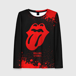 Лонгслив женский Rolling Stones - red gradient, цвет: 3D-принт