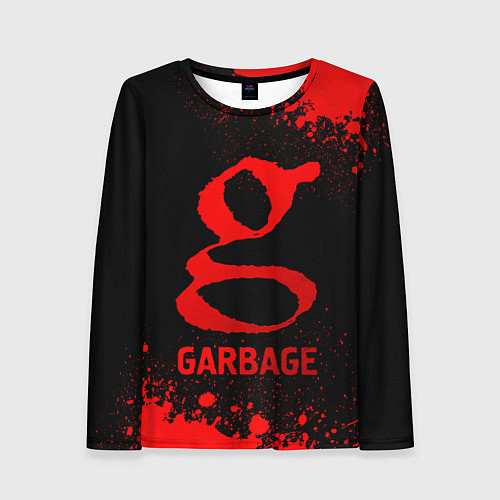 Женский лонгслив Garbage - red gradient / 3D-принт – фото 1