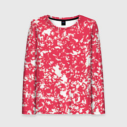 Женский лонгслив Розовый пятнистый