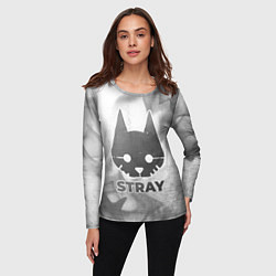 Лонгслив женский Stray - white gradient, цвет: 3D-принт — фото 2