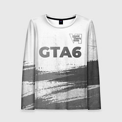Женский лонгслив GTA6 - white gradient посередине
