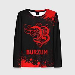 Женский лонгслив Burzum - red gradient