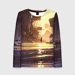 Лонгслив женский Аниме под солнцем, цвет: 3D-принт