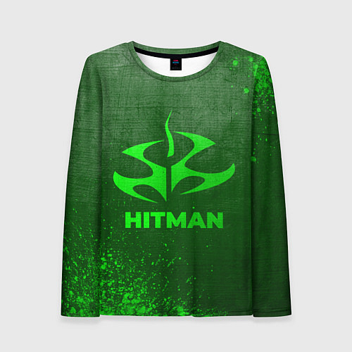Женский лонгслив Hitman - green gradient / 3D-принт – фото 1