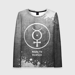 Женский лонгслив Marilyn Manson - grey gradient