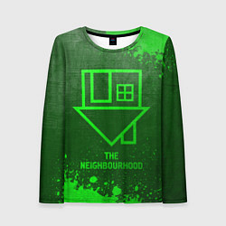 Женский лонгслив The Neighbourhood - green gradient