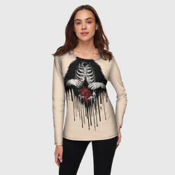 Лонгслив женский Опасные руки, цвет: 3D-принт — фото 2