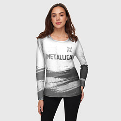 Лонгслив женский Metallica - white gradient посередине, цвет: 3D-принт — фото 2