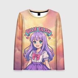Женский лонгслив Билли Айлиш в аниме стиле