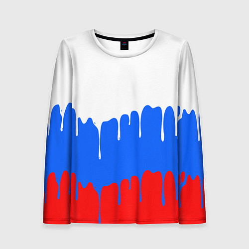 Женский лонгслив Патриот - флаг / 3D-принт – фото 1