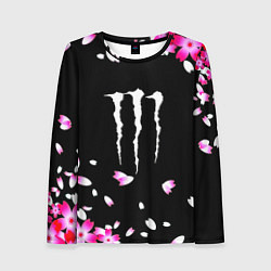 Лонгслив женский Monster energy sakura, цвет: 3D-принт