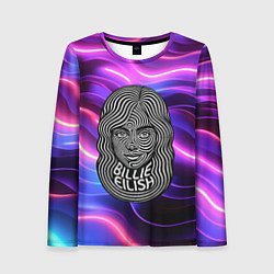 Женский лонгслив Портрет Билли Айлиш из линий