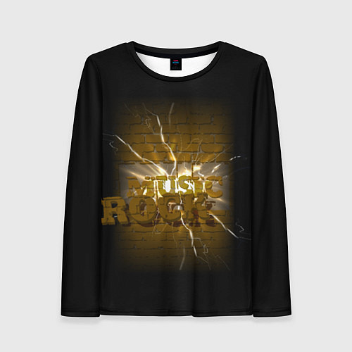 Женский лонгслив Рок сквозь стену / 3D-принт – фото 1