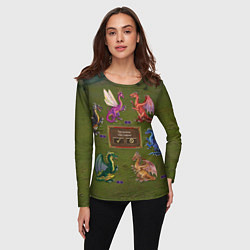 Лонгслив женский HOMM3 Dragons Battle 1, цвет: 3D-принт — фото 2