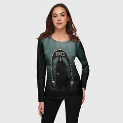 Лонгслив женский Bones арка из костей, цвет: 3D-принт — фото 2