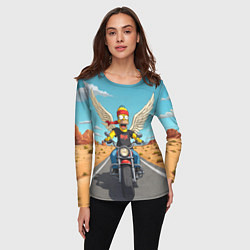 Лонгслив женский Летящий в даль Гомер - Ария, цвет: 3D-принт — фото 2