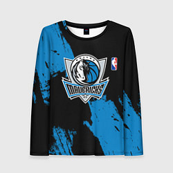 Женский лонгслив Даллас Маверикс - брызги краски