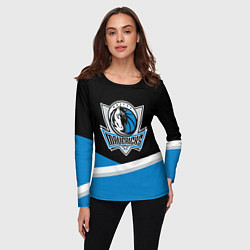 Лонгслив женский Даллас Маверикс - линии, цвет: 3D-принт — фото 2