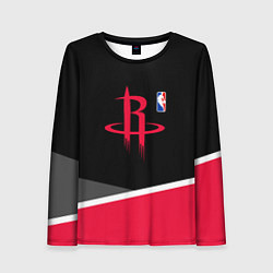 Женский лонгслив Хьюстон Рокетс - линии
